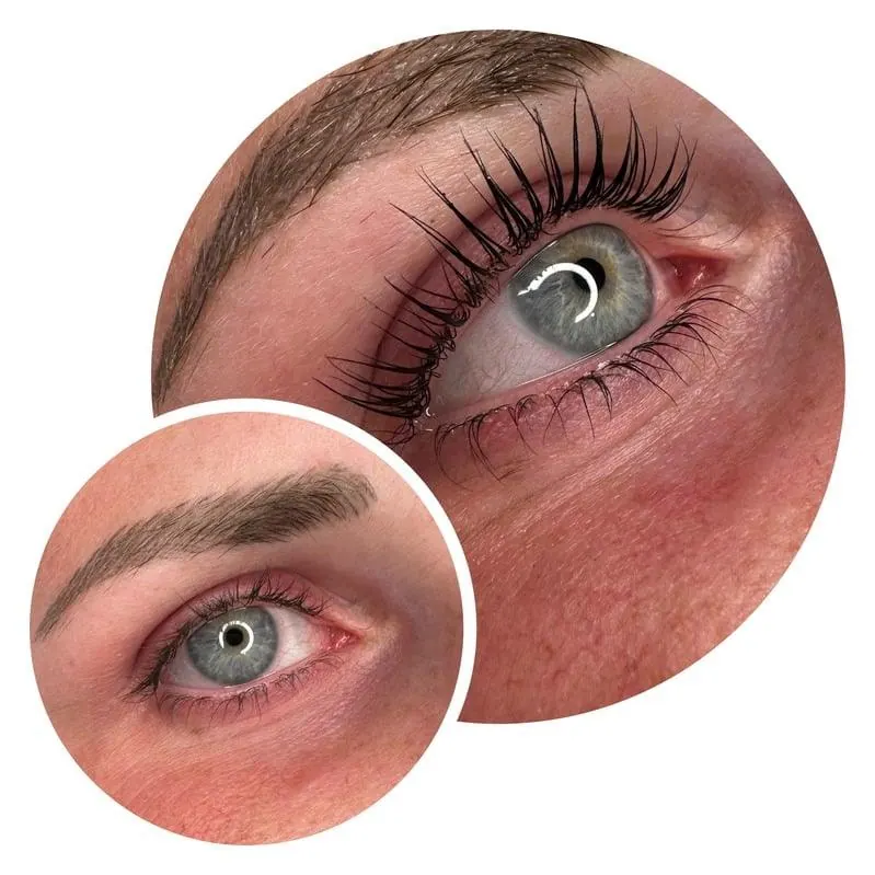 Wimpernlifting Vorher-Nachher